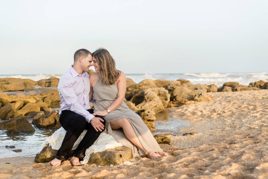 Palm Coast Garden Beach Engagement Session