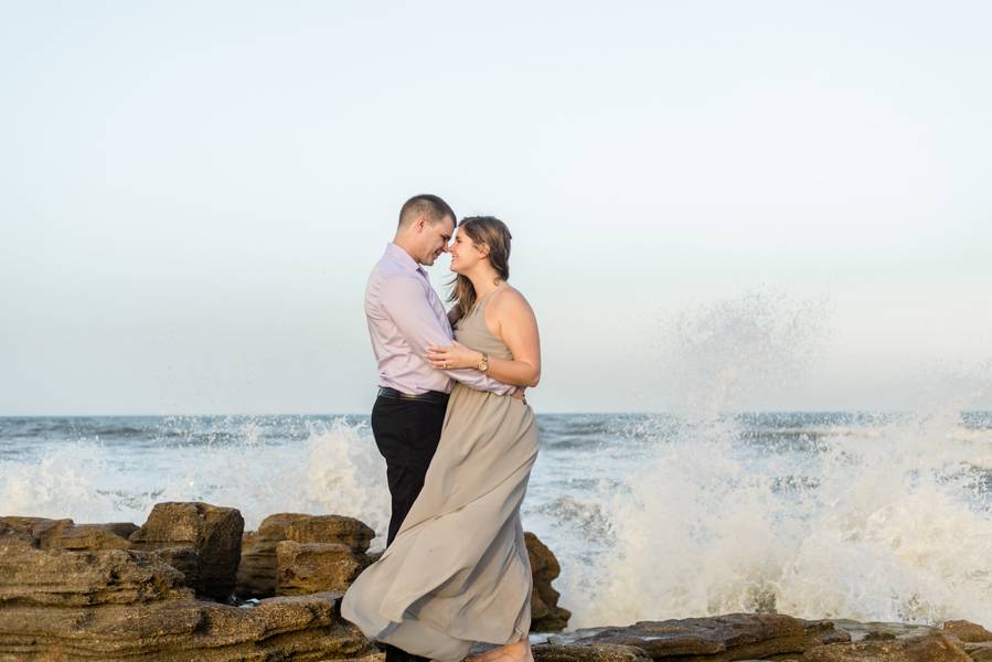 Palm Coast Garden Beach Engagement Session