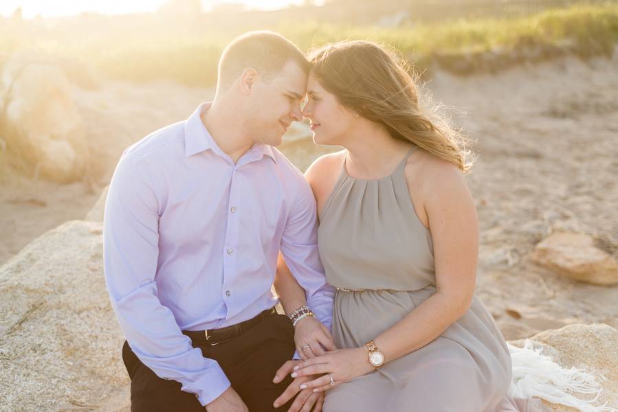 Palm Coast Garden Beach Engagement Session