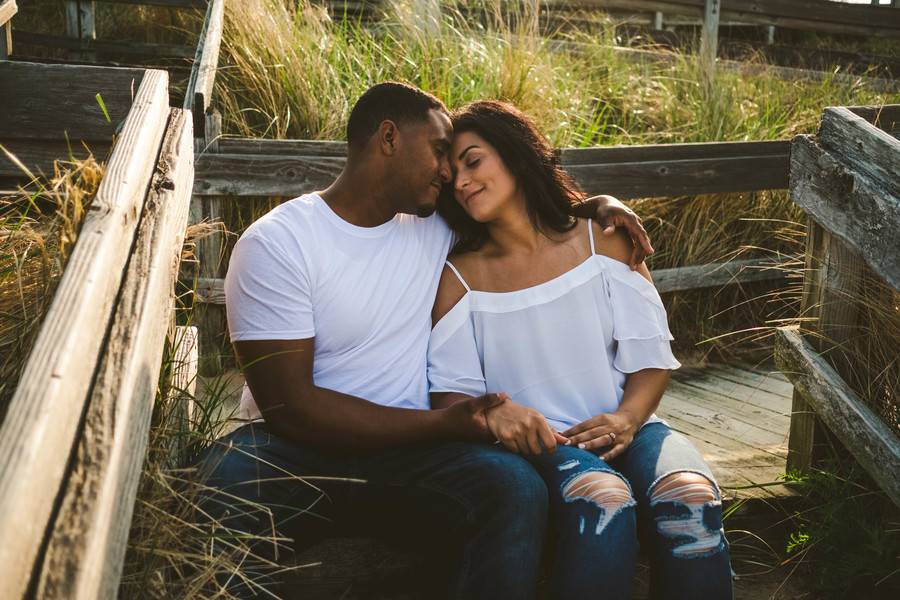 Chic Bohemian Sand Dune Engagement Session