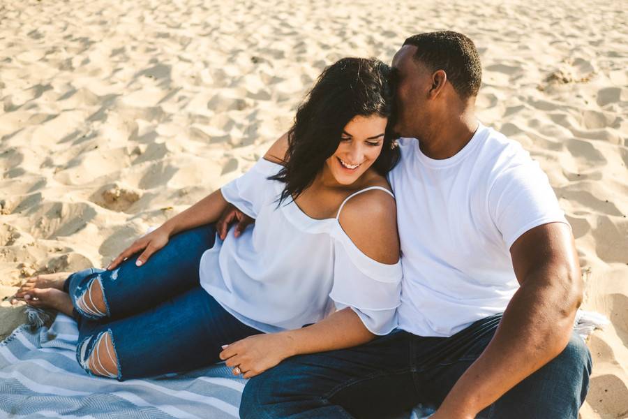 Chic Bohemian Sand Dune Engagement Session