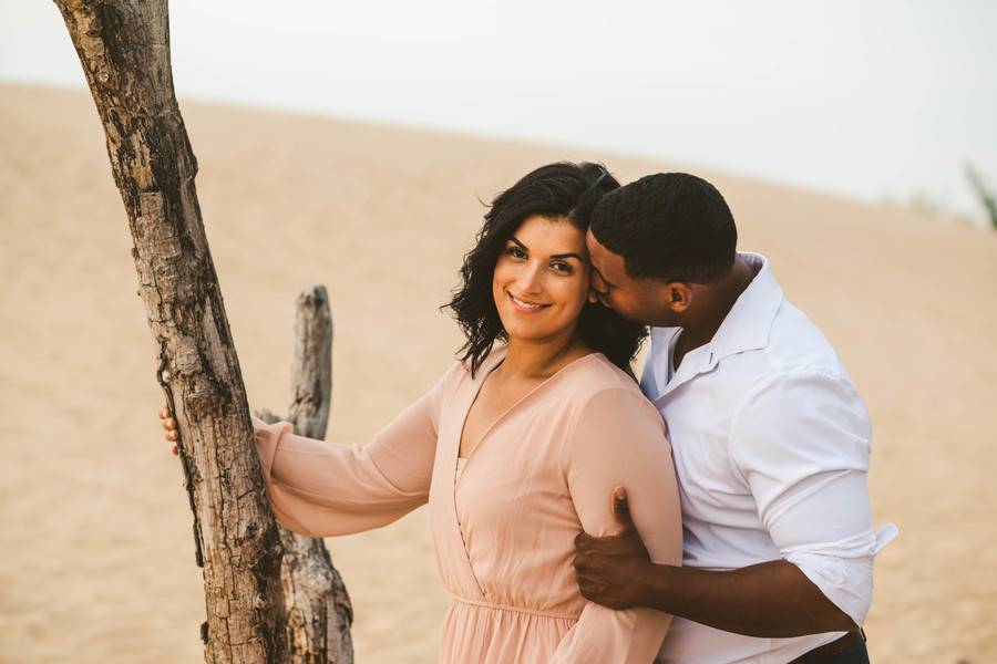 Chic Bohemian Sand Dune Engagement Session