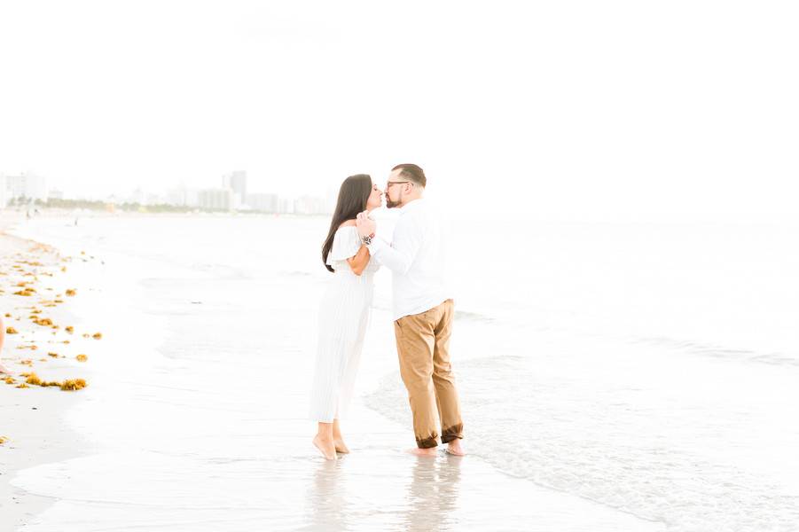 Romantic Oceanside Engagement Session