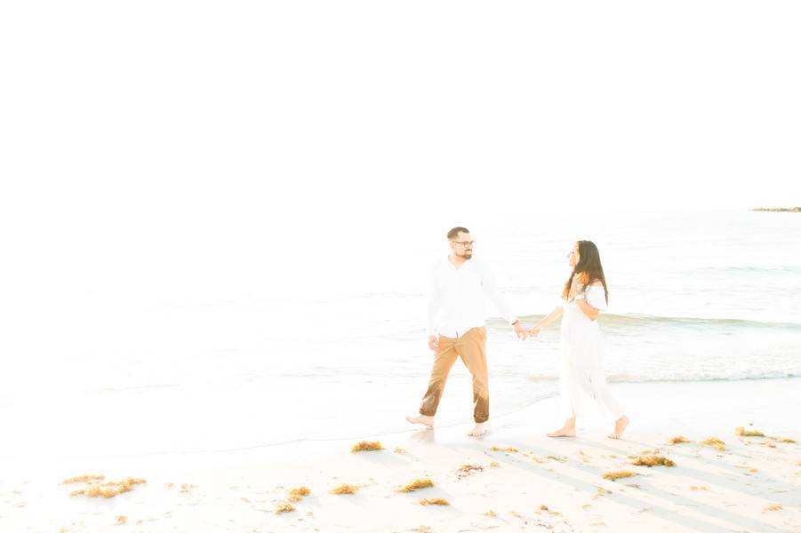 Romantic Oceanside Engagement Session