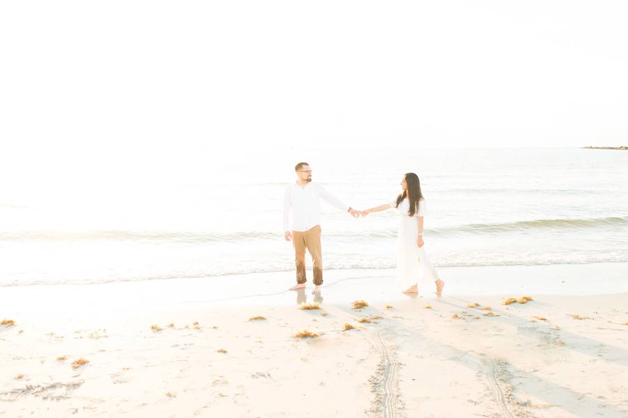 Romantic Oceanside Engagement Session