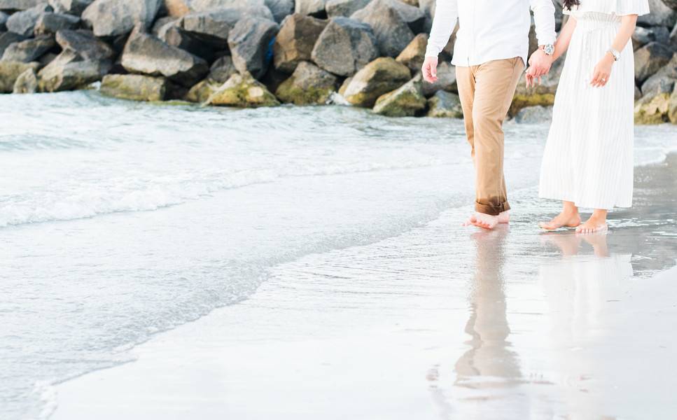 Romantic Oceanside Engagement Session