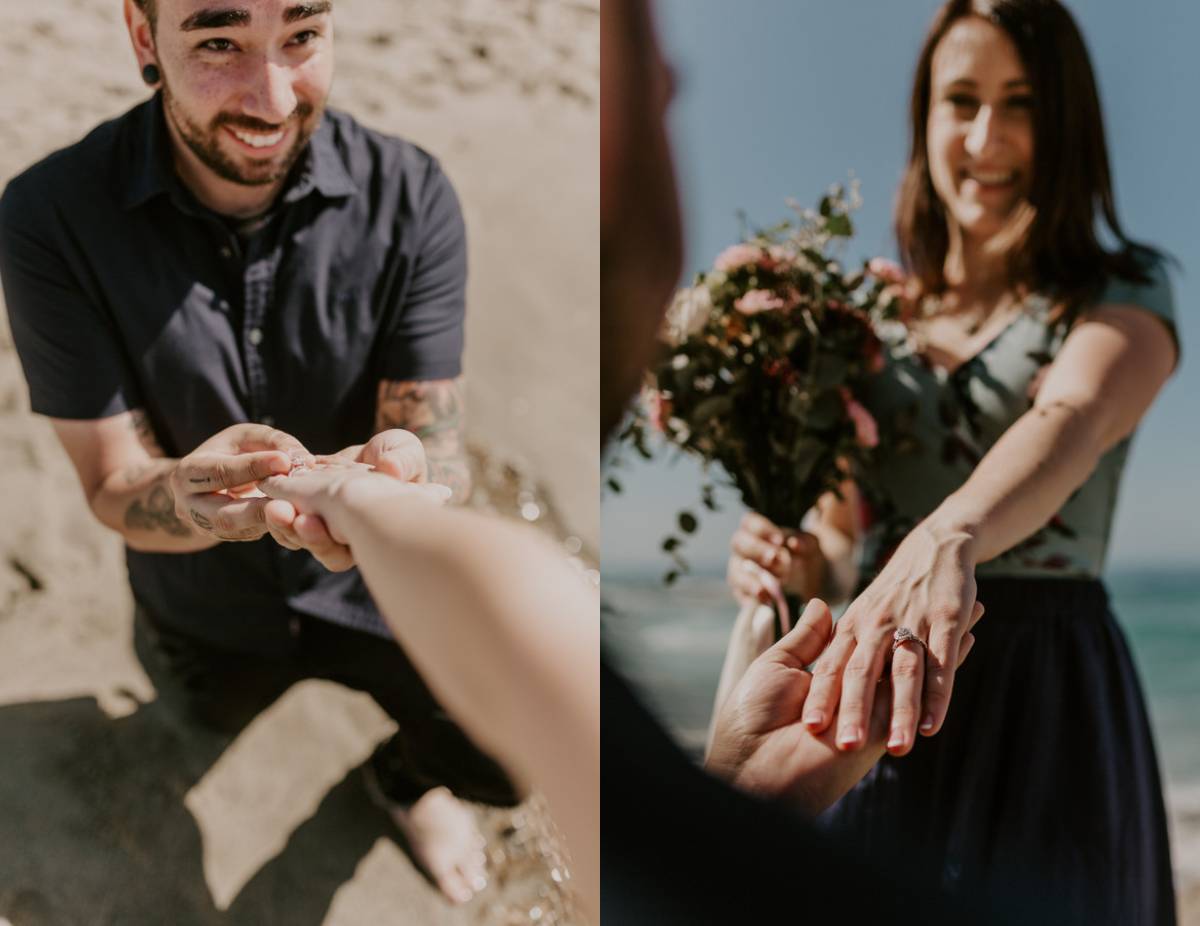 Epic Surprise Daytime Beach Proposal