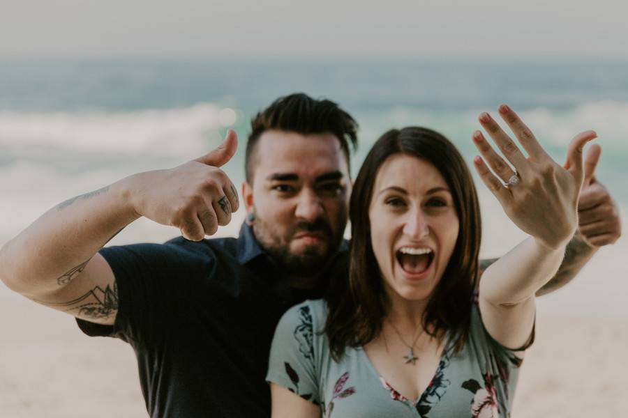 Epic Surprise Daytime Beach Proposal