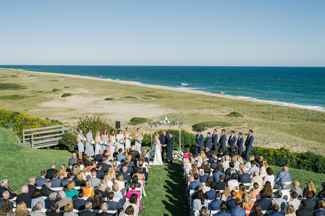 White and Blue Themed Wedding in Nantucket