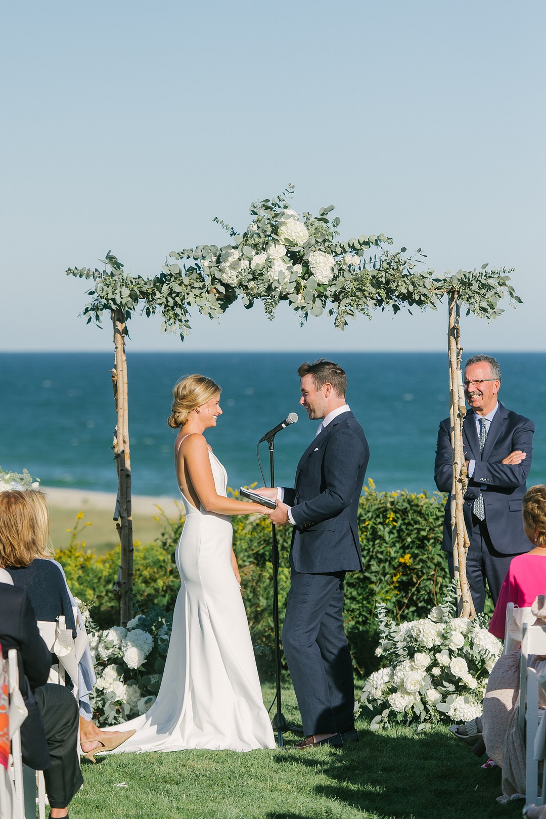 White and Blue Themed Wedding in Nantucket