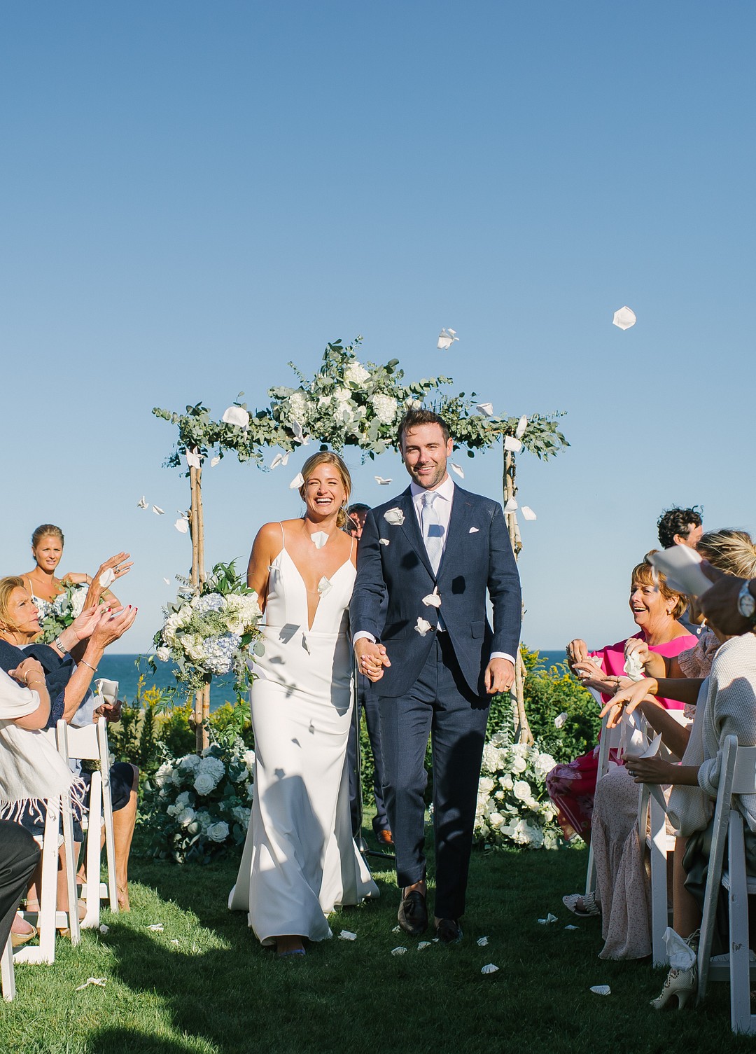 White and Blue Themed Wedding in Nantucket