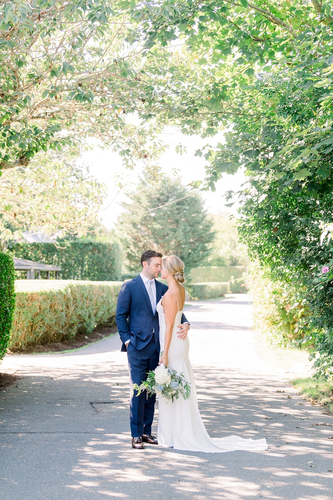 White and Blue Themed Wedding in Nantucket