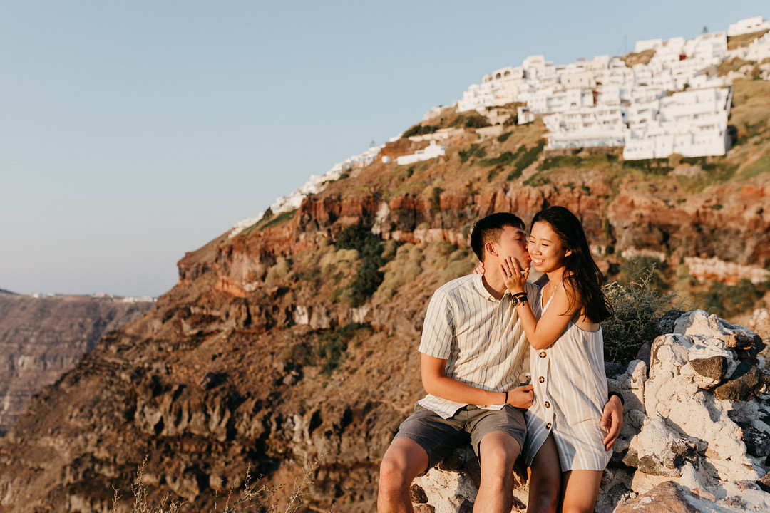 Surprise Proposal in Santorini, Greece