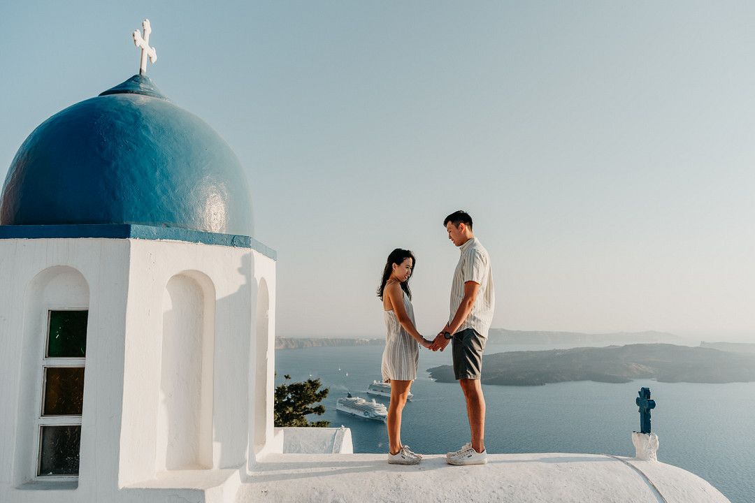 Surprise Proposal in Santorini, Greece