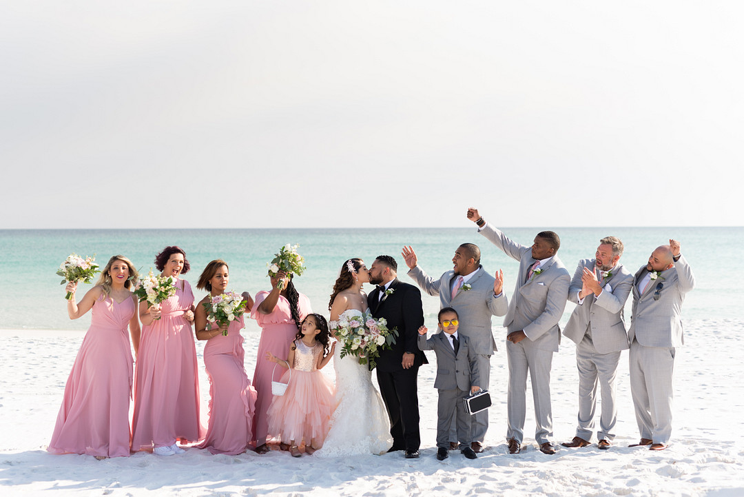 Refreshing Pink and Grey Wedding