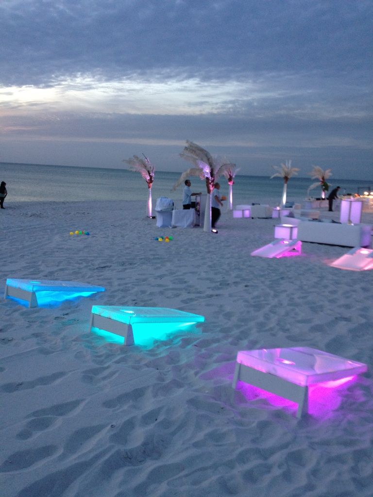 Light Up The Night With A Beach Wedding Game