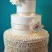 Three Tier Ruffled Wedding Cake