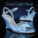 Light Blue Wedge Wedding Shoes