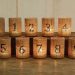 Burlap Candle Table Numbers